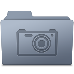 Pictures Folder Graphite Icon 256x256 png